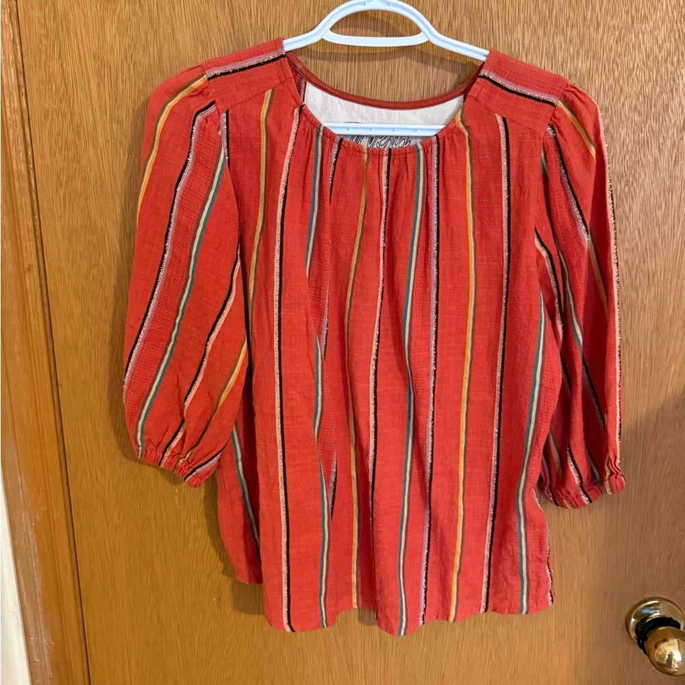 Ace & Jig Red Striped Blouse